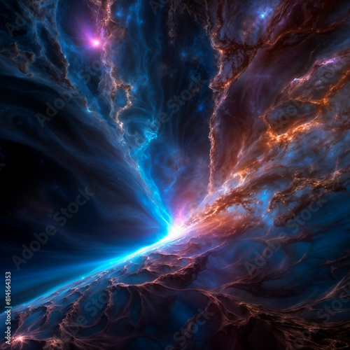 Active galactic nucleus, illustration photo
