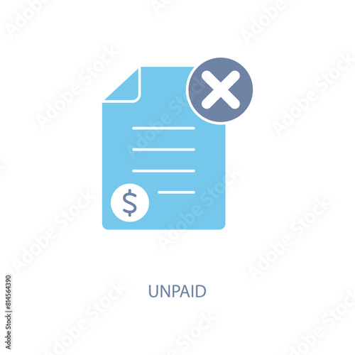 unpaid concept line icon. Simple element illustration. unpaid concept outline symbol design.