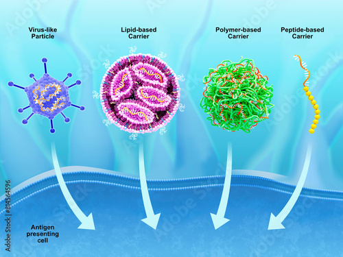 Carriers for mRNA vaccines, illustration photo