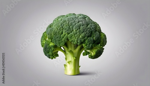 A broccoli icon with green florets and stalk upscaled_10 photo