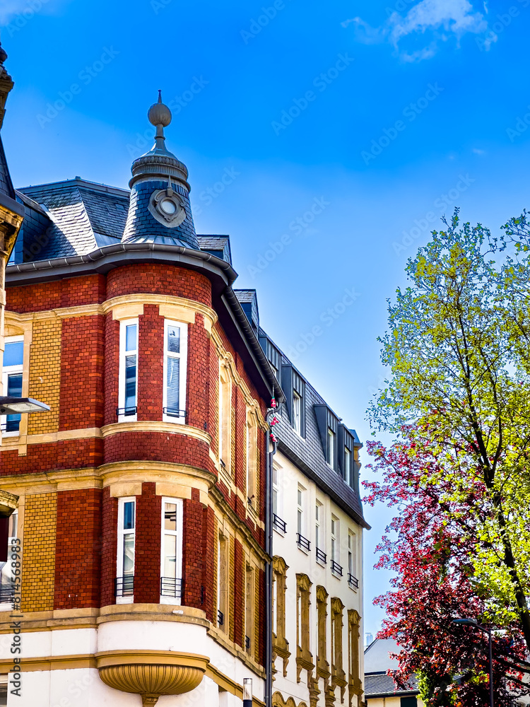 Obraz premium Street view of downtown Dudelange, Luxembourg