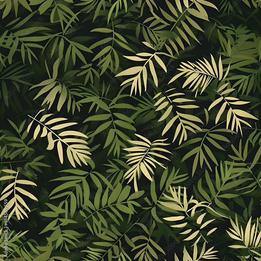 leaves forest pattern background