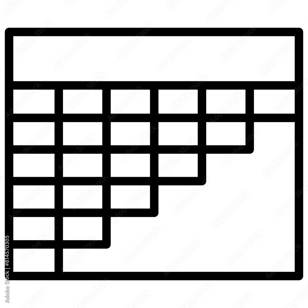 Dive Table Outline Icon Dive Table Outline Icon