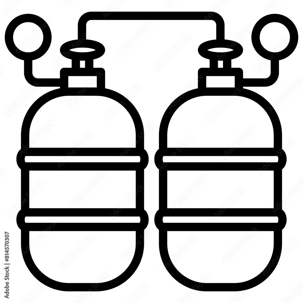 Oxygen Tank Outline Icon Oxygen Tank Outline Icon