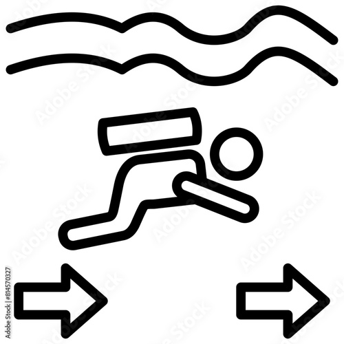 Drift Dive Outline Icon