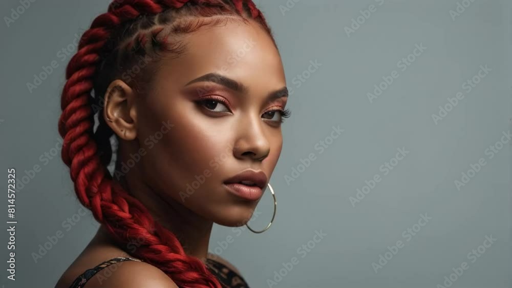 Portrait of a chic African American girl with dreadlocks Portrait of a chic African American girl with dreadlocks