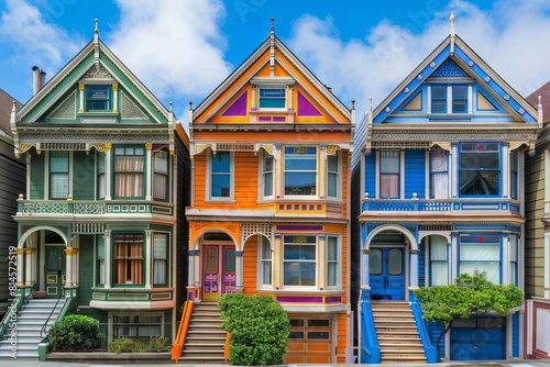 iconic painted ladies victorian houses of san francisco colorful architecture photography