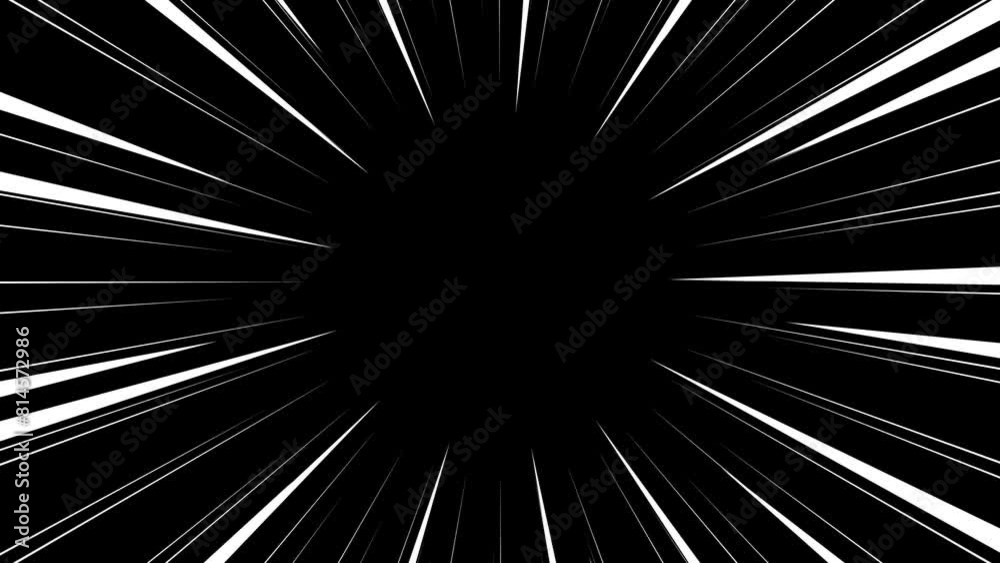 Fast Movement Comic Radial Light Speed Lines, Black anime speed line background animation, strong speed line, Black Background, Radial Burst, Strong Motion Fast Movement Comic Radial Light Speed Lines, Black anime speed line background animation, strong speed line, Black Background, Radial Burst, Strong Motion