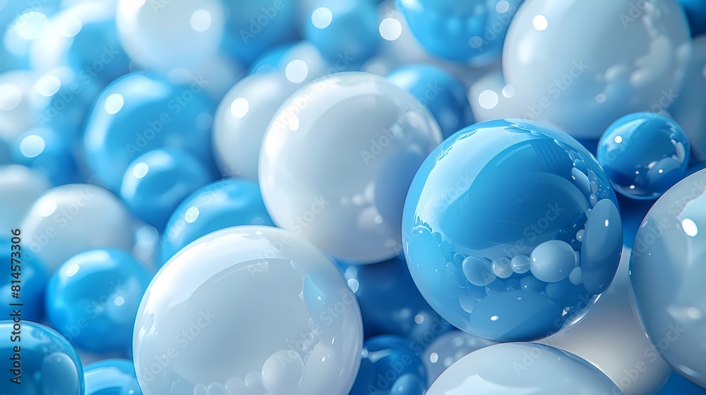 Digital technology blue and white sphere poster background Digital technology blue and white sphere poster background