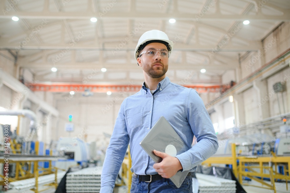 Engineer,Industry and construction concept. Portrait of caucasian Industry factory maintenance engineer Engineer,Industry and construction concept. Portrait of caucasian Industry factory maintenance engineer