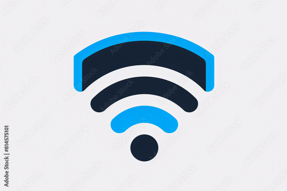 blue and black wifi internet logo icon in white background blue and black wifi internet logo icon in white background
