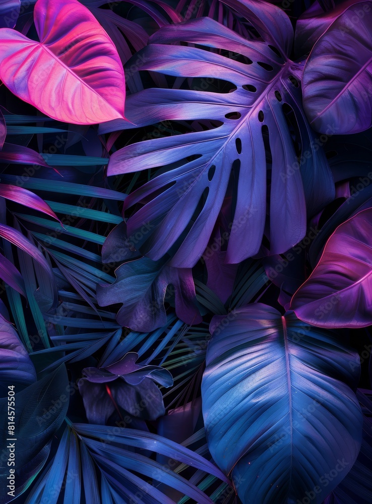 Cluster of Purple and Blue Leaves Cluster of Purple and Blue Leaves