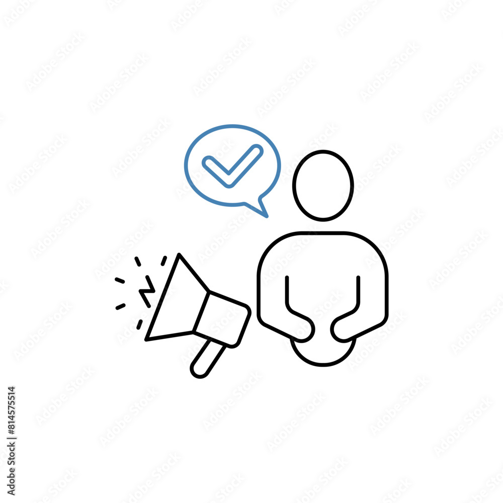 free speech concept line icon. Simple element illustration. free speech concept outline symbol design. free speech concept line icon. Simple element illustration. free speech concept outline symbol design.