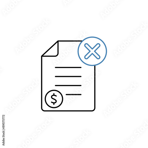 unpaid concept line icon. Simple element illustration. unpaid concept outline symbol design.