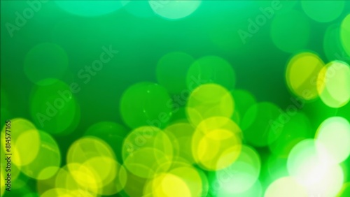Green background with a Bokeh effect.