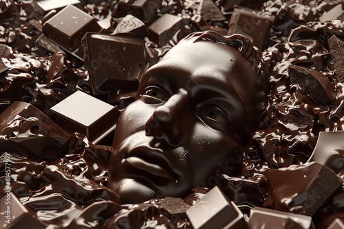 dark chocolates mindboosting powers memory and mood benefits conceptual 3d illustration photo