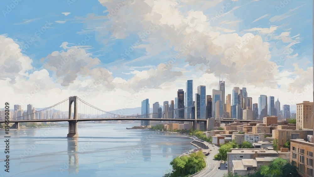 Obraz premium city skyline