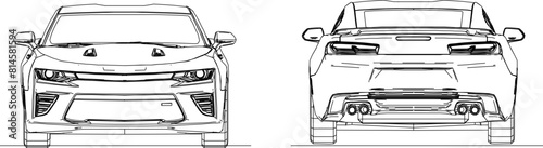 vector illustration sketch design image of limited edition luxury sports racing car