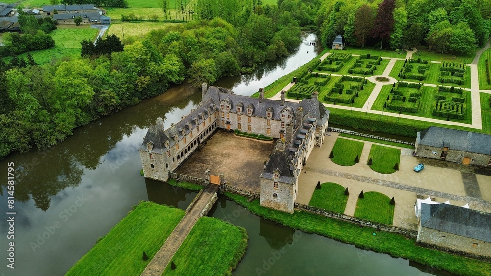 drone photo Rocher Portail castle france Europe drone photo Rocher Portail castle france Europe