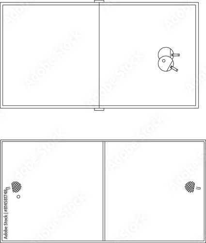 vector illustration sketch design image of ping pong ball sports table