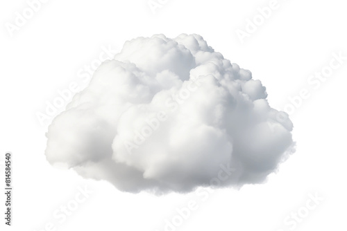 Ethereal Presence: A White Cloud Dancing in a Blank Canvas. On a White or Clear Surface PNG Transparent Background.