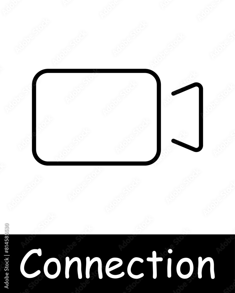 Connection set icon. Chat, phone, call, communication, video camera, antenna, network, globe, Internet, website, WWW, window, link, share icon, microphone. Internet communication concept. Connection set icon. Chat, phone, call, communication, video camera, antenna, network, globe, Internet, website, WWW, window, link, share icon, microphone. Internet communication concept.