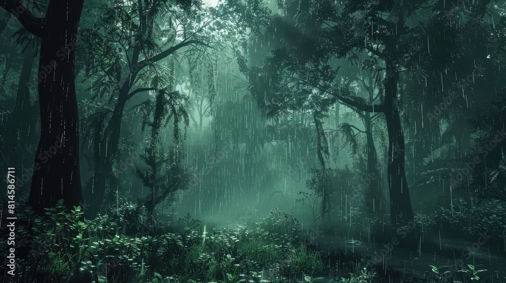Dense Of Raining Forest Landscape Wallpaper Dense Of Raining Forest Landscape Wallpaper