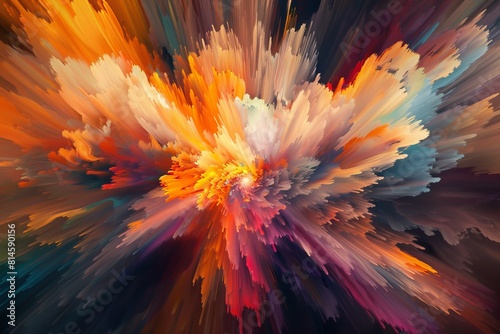 Wallpaper Mural An explosion of dynamic colors and shapes come together to form a captivating abstract pattern that exudes energy and vitality Torontodigital.ca