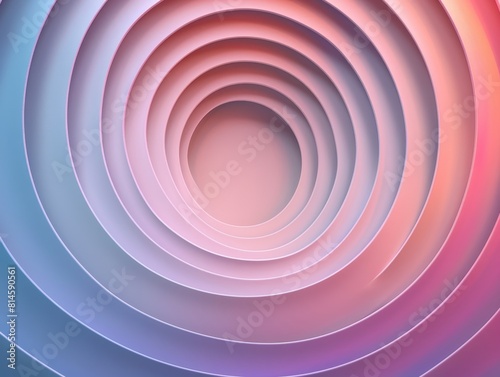 Concentric circles in a gradient of saturated hues create a hypnotic effect in this captivating composition