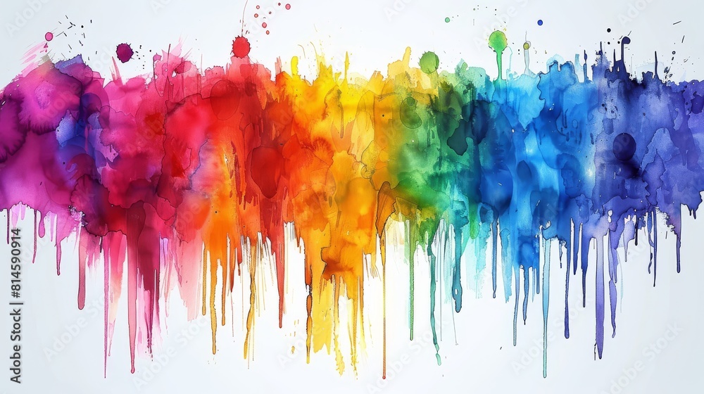 Fototapeta premium colorful rainbow holi paint color powder explosion ring circle with copy space isolated on white background. peace rgb beautiful party concept