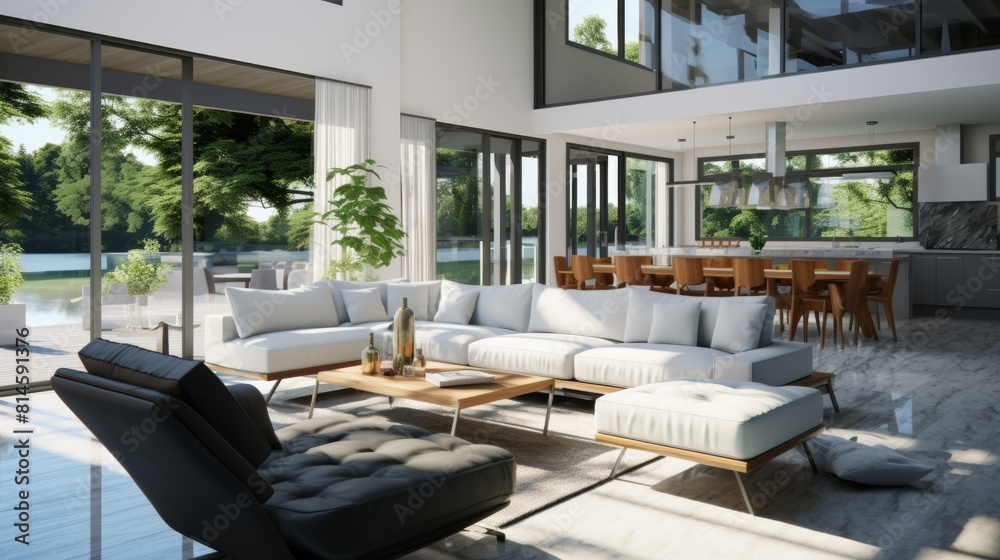 Open Floor Plan Paradise A spacious living area featuring an open floor plan that seamlessly blends the living room Open Floor Plan Paradise A spacious living area featuring an open floor plan that seamlessly blends the living room