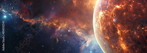 Abstract Universe: Planets and Stars Space Background photo