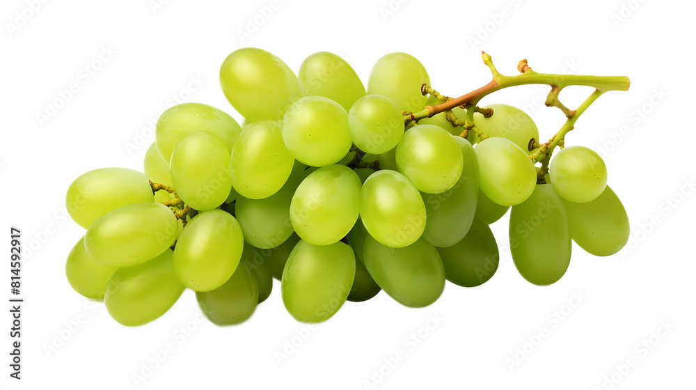 A bunch of green grapes with a transparent background. A bunch of green grapes with a transparent background.