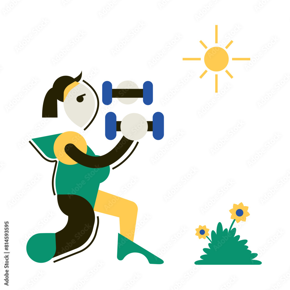 Woman doing sports outdoors Woman doing sports outdoors