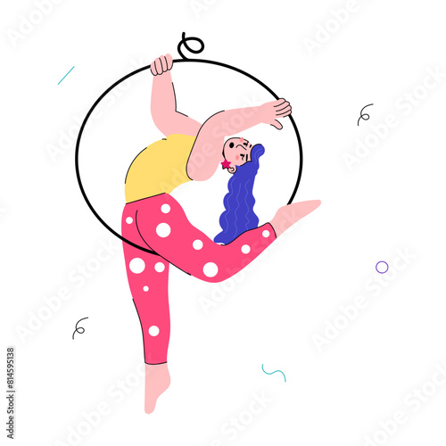 A handy doodle mini illustration of gymnastics 