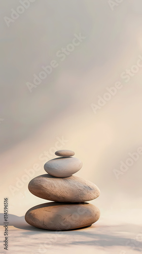 A pile of balancing stones