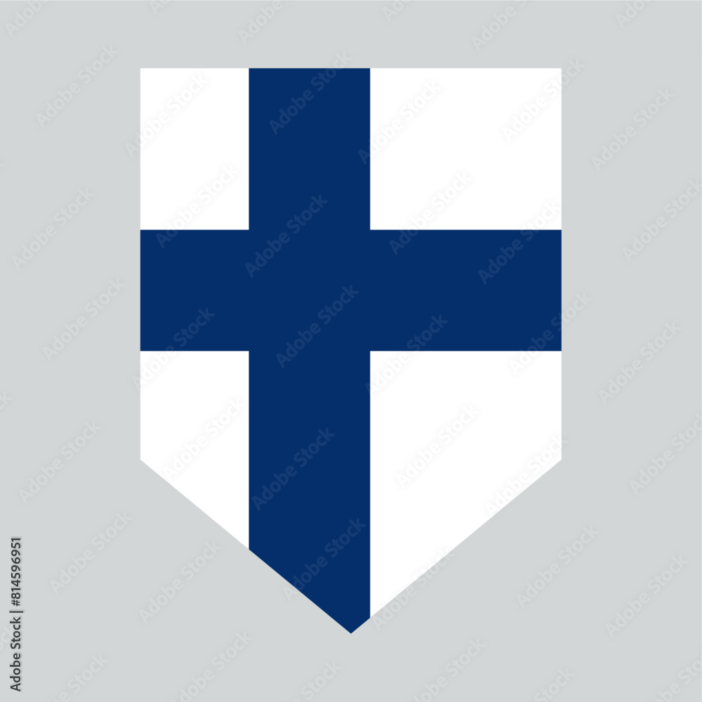 Obraz premium Finland Flag in Shield Shape Frame