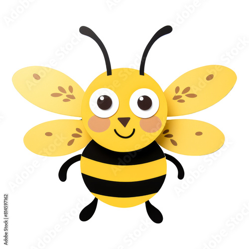 PNG of a buzzing bumblebee with a clear, transparent background.