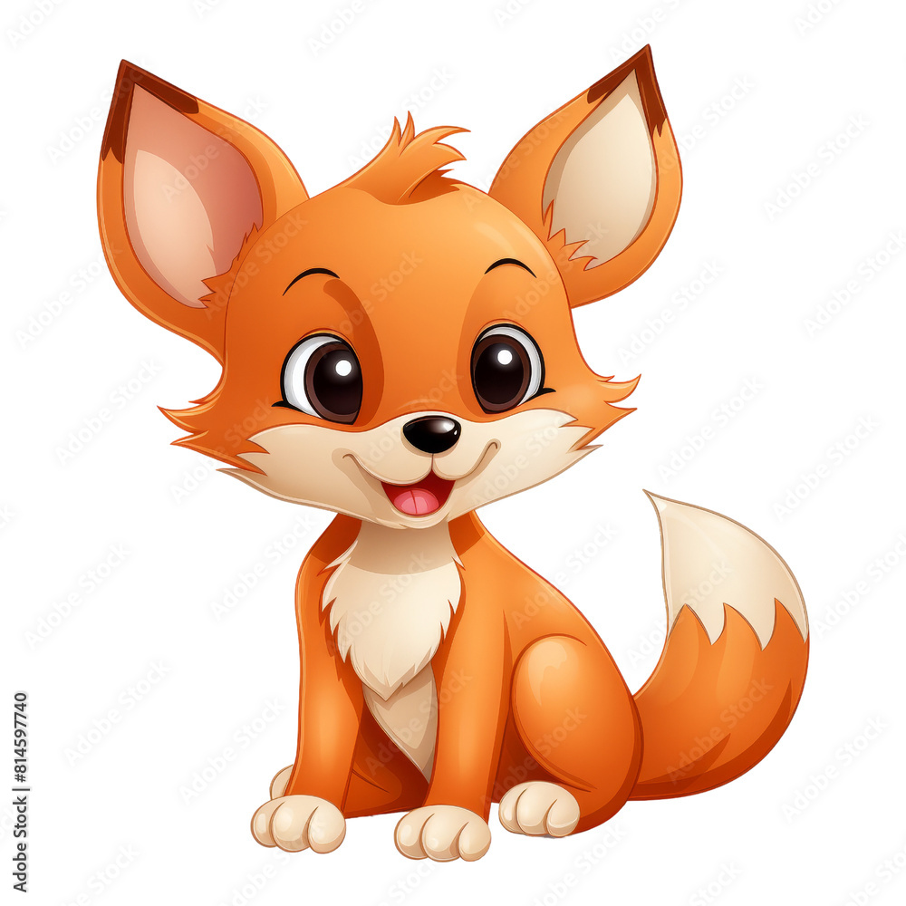 A neatly cut PNG of a charming fox with a clear, transparent background. A neatly cut PNG of a charming fox with a clear, transparent background.