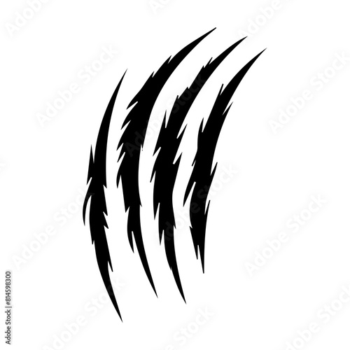  animal claw scratches mark isolated