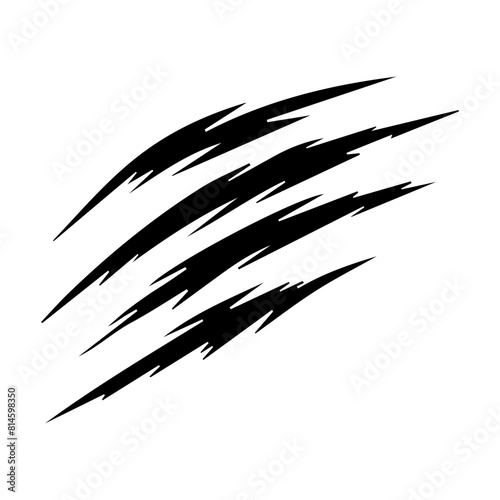  animal claw scratches mark isolated