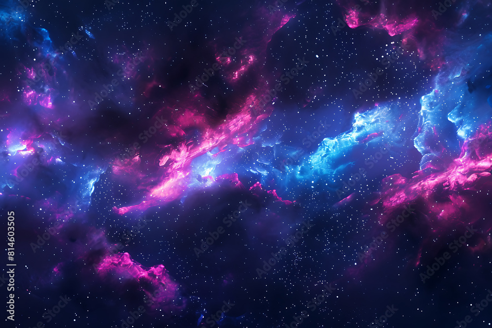 An electrifying abstract representation of a neon galaxy, pulsating with vibrant colors and cosmic energy