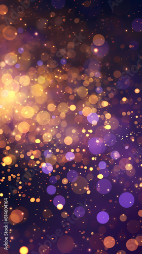 Sparkling bokeh with purple and gold tones © jiejie