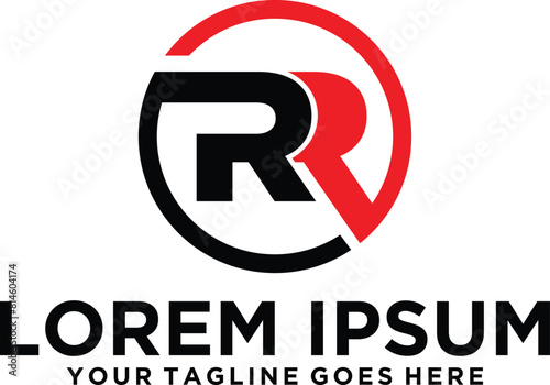 Letter RR modern logo idea photo