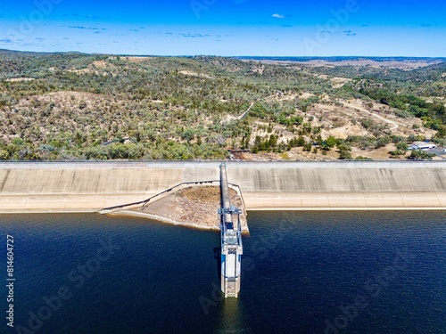 Aerial View from Pindari Dam, New South Wales, Australia on a sunny day photo