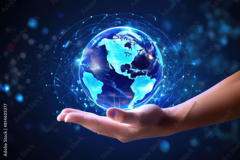 hand holding earth hand holding earth