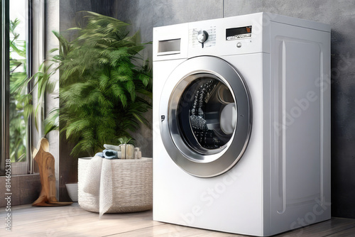 washing machine and laundry © Максим Гальянский