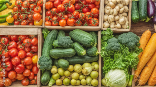 fresh vegetables on market stall © Максим Гальянский