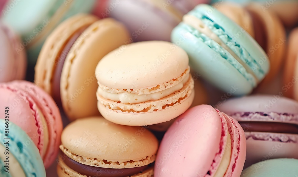 macarons sitting on top of each other, Generative AI macarons sitting on top of each other, Generative AI