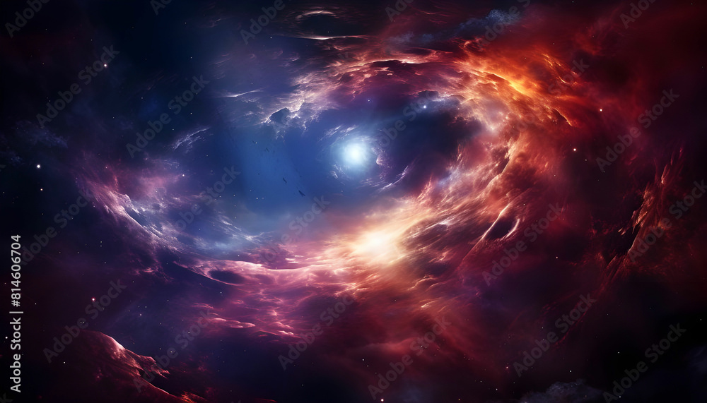 Colorful nebula rising start, red giant, black-hole, deep space. Supernova galaxy background wallpapered Colorful nebula rising start, red giant, black-hole, deep space. Supernova galaxy background wallpapered